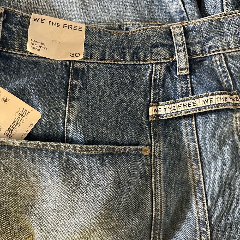 We The Free Havasu Slouchy Cropped Jeans in Tahoe Size 30 NWT - Picture 3 of 4